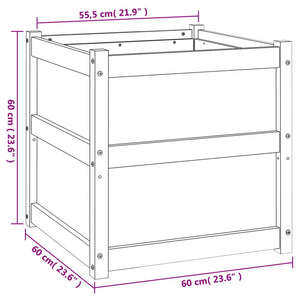 Massiver Pflanzkübel aus Kiefernholz 60x60x60 cm