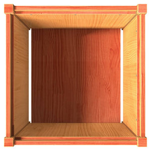 Pflanzkübel Wachsbraun 60x60x60cm Kiefer Massivholz