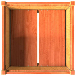 Pflanzkübel Wachsbraun 70x70x70cm Kiefer Massivholz