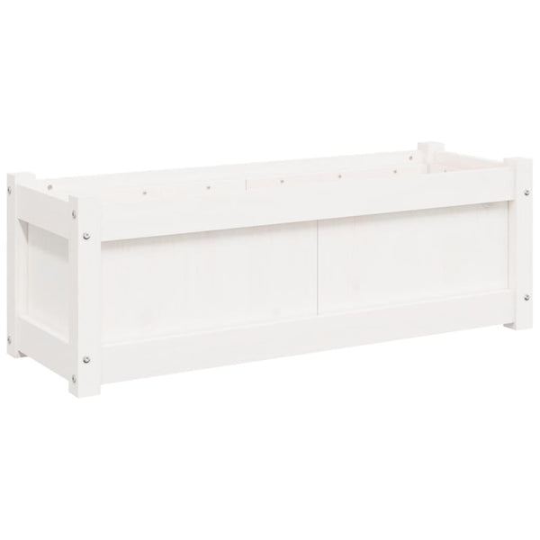 vidaXL Jardinière Blanc 90x31x31 cm Bois de pin massif