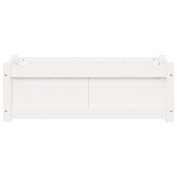 vidaXL Jardinière Blanc 90x31x31 cm Bois de pin massif