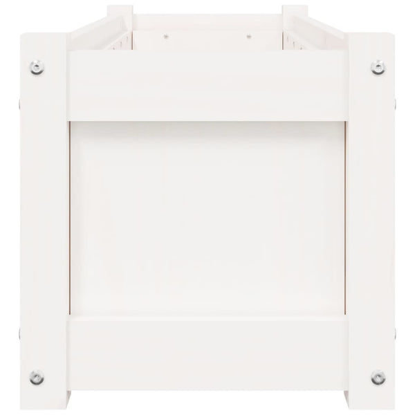 vidaXL Jardinière Blanc 90x31x31 cm Bois de pin massif