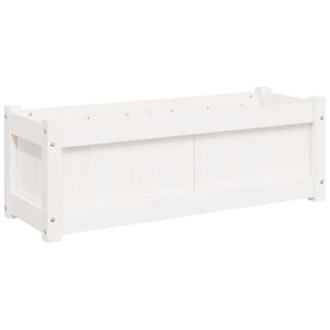 vidaXL Jardinière Blanc 90x31x31 cm Bois de pin massif