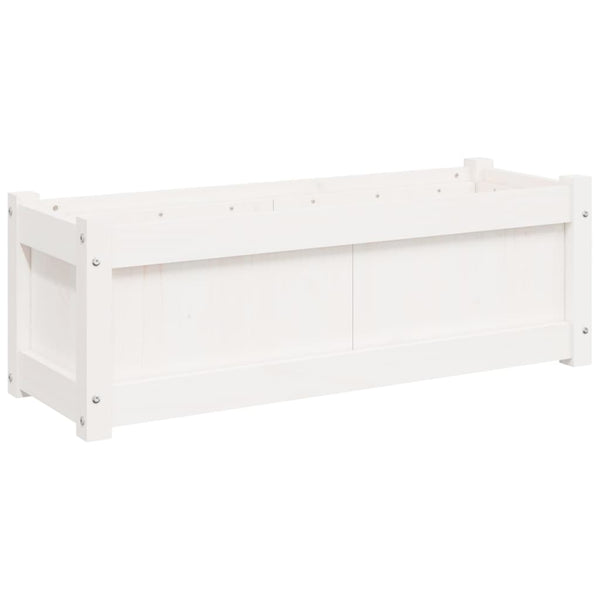 vidaXL Jardinière Blanc 90x31x31 cm Bois de pin massif