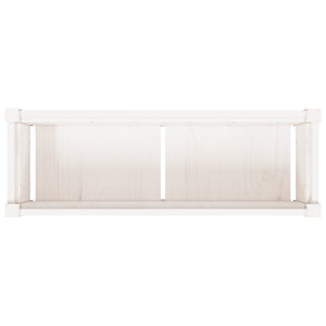 vidaXL Jardinière Blanc 90x31x31 cm Bois de pin massif