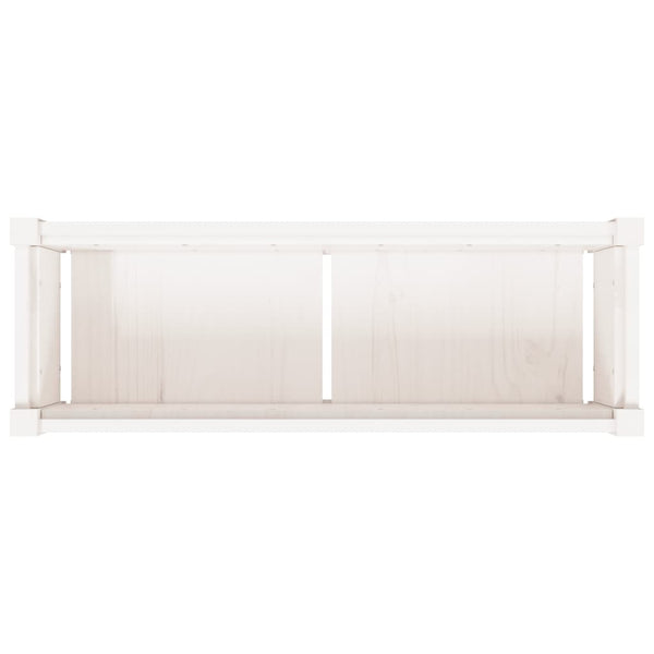 vidaXL Jardinière Blanc 90x31x31 cm Bois de pin massif