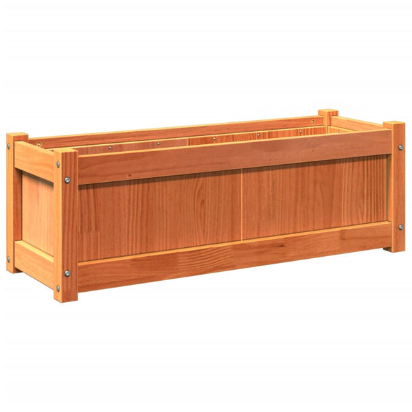 Pflanzkübel Wachsbraun Kiefer 90x31x31cm