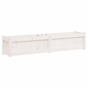 Weißer Pflanzkübel 150cm Kiefer Massivholz