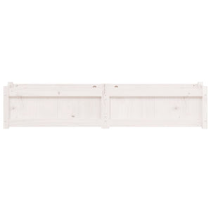 Weißer Pflanzkübel 150cm Kiefer Massivholz