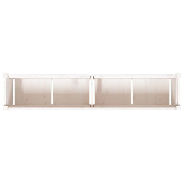 Weißer Pflanzkübel 150cm Kiefer Massivholz
