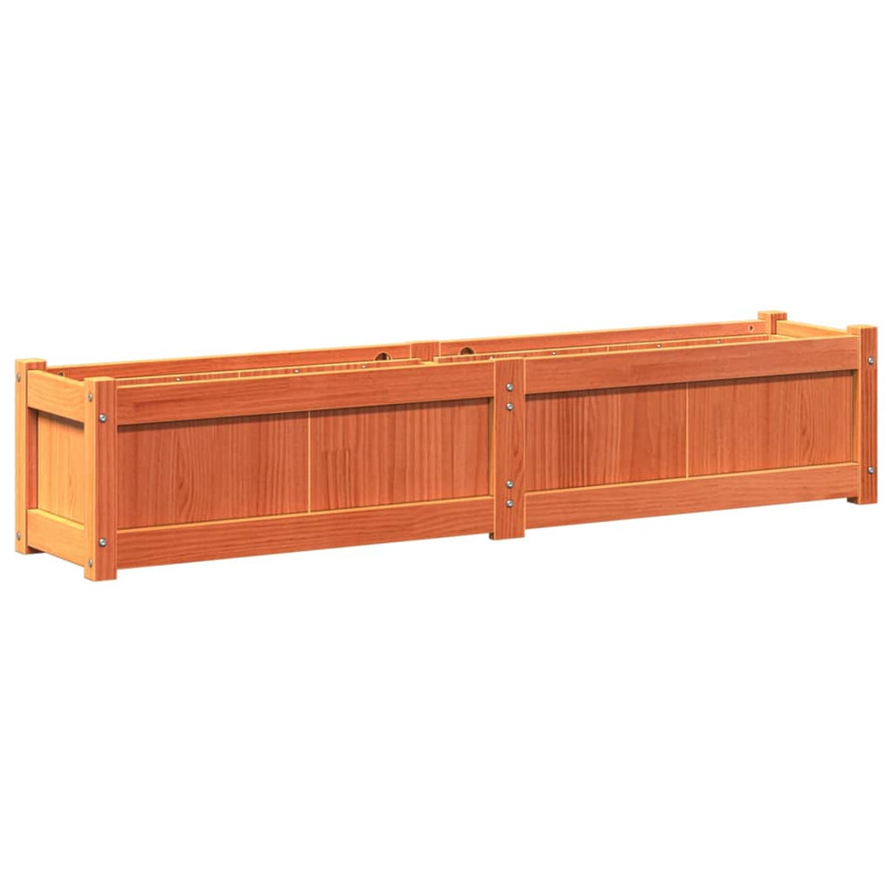 Pflanzkübel Wachsbraun 150cm Kiefer Massivholz