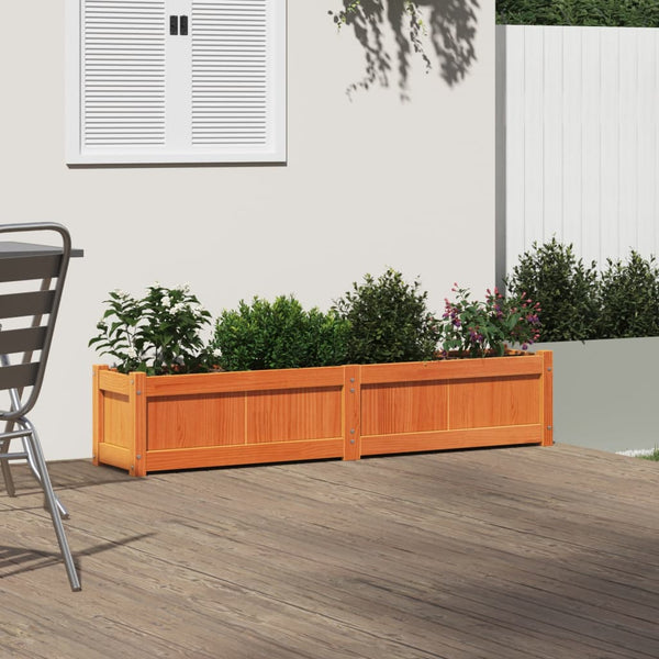 Pflanzkübel Wachsbraun 150cm Kiefer Massivholz