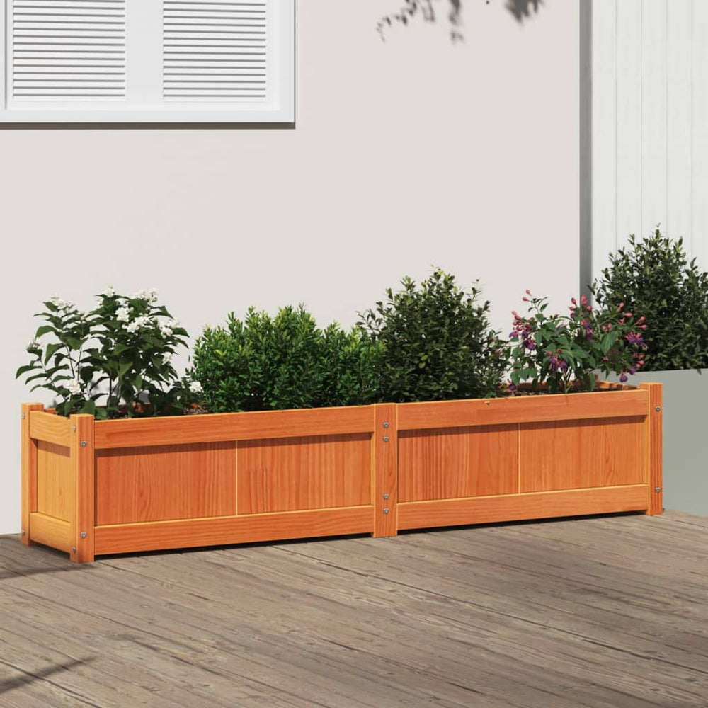 Pflanzkübel Wachsbraun 150cm Kiefer Massivholz
