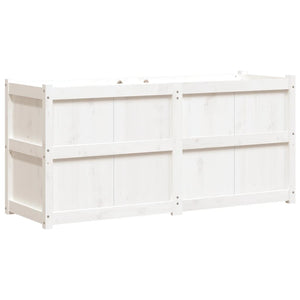 Weißer Pflanzkübel 150 cm Kiefer Massivholz