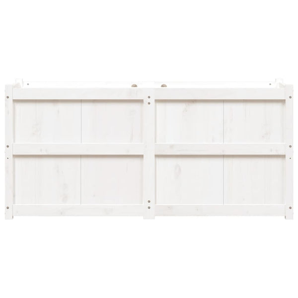 Weißer Pflanzkübel 150 cm Kiefer Massivholz