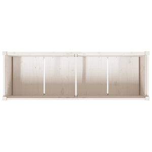 Weißer Pflanzkübel 150 cm Kiefer Massivholz