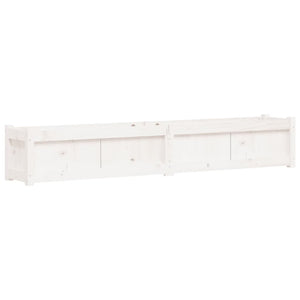 Weißer Pflanzkübel 180cm Kiefer Massivholz