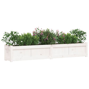 Weißer Pflanzkübel 180cm Kiefer Massivholz