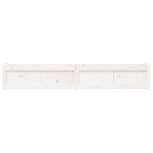 Weißer Pflanzkübel 180cm Kiefer Massivholz