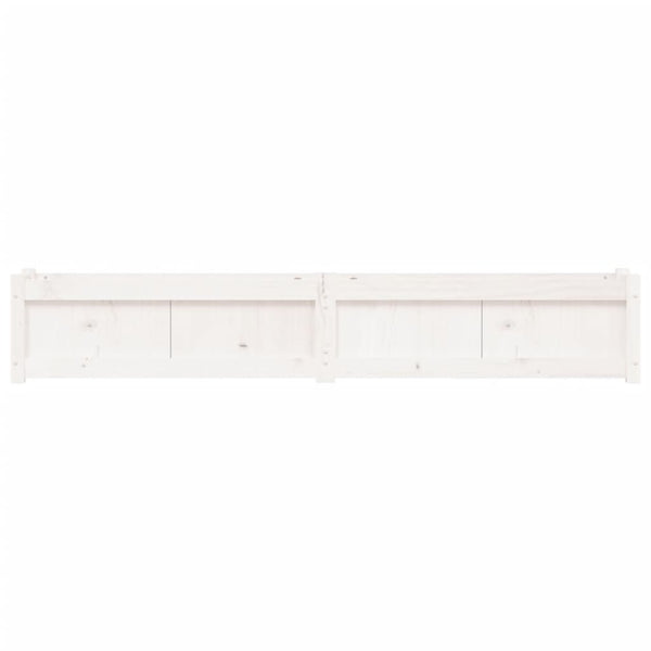 Weißer Pflanzkübel 180cm Kiefer Massivholz