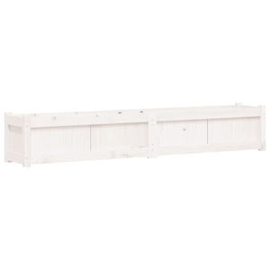 Weißer Pflanzkübel 180cm Kiefer Massivholz