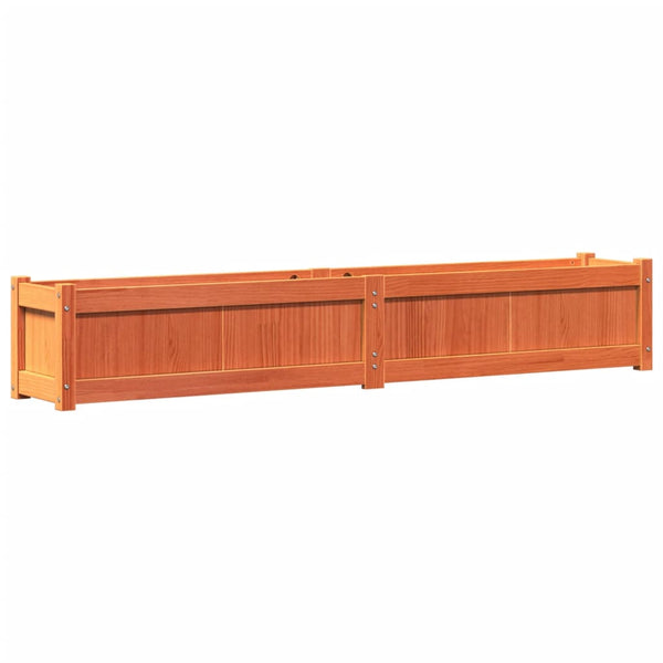 Pflanzkübel Wachsbraun 180cm Kiefer Massivholz