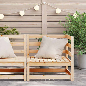 Garten Ecksofa Kiefer Massivholz 70x70 cm