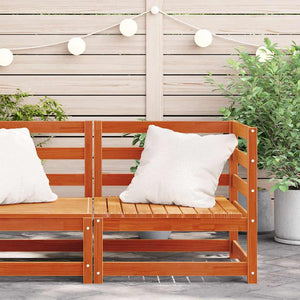 Garten Ecksofa Wachsbraun Kiefer Massivholz 70x70 cm