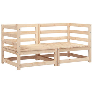Garten Ecksofa Set Kiefer Massivholz 2 Stk