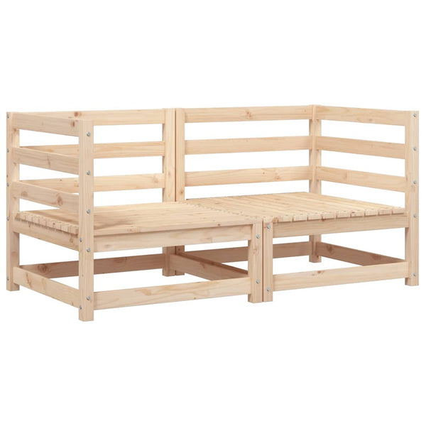 Garten Ecksofa Set Kiefer Massivholz 2 Stk