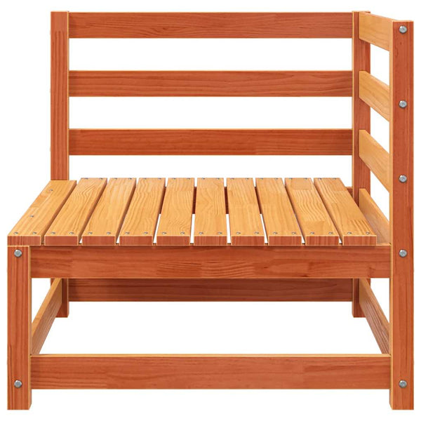 Garten Ecksofa Set, Massivholz Kiefer, Wachsbraun