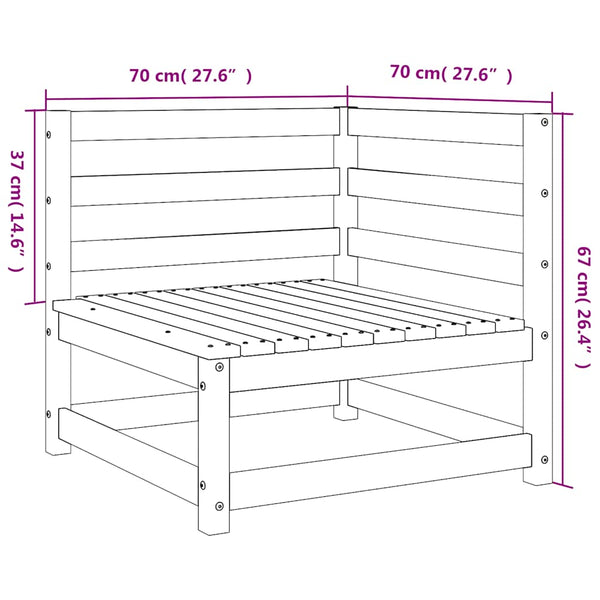 Garten Ecksofas 2er Set Douglasie