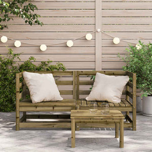 Garten Ecksofas 2er Set Kiefer Imprägniert