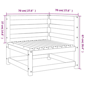 Garten Ecksofas 2er Set Kiefer Imprägniert