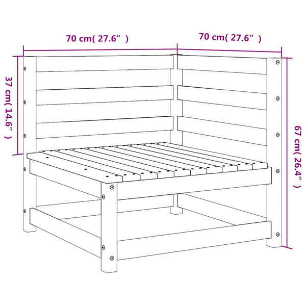 Garten Ecksofas 2er Set Kiefer Imprägniert