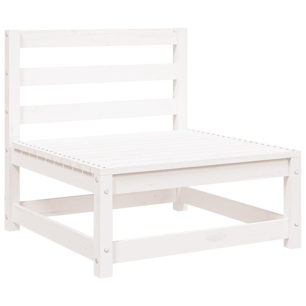 vidaXL Armless Garden Sofa White 70x70x67 cm Solid Pine Wood