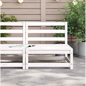 Gartensofa ohne Armlehnen, Weißes Kiefernholz
