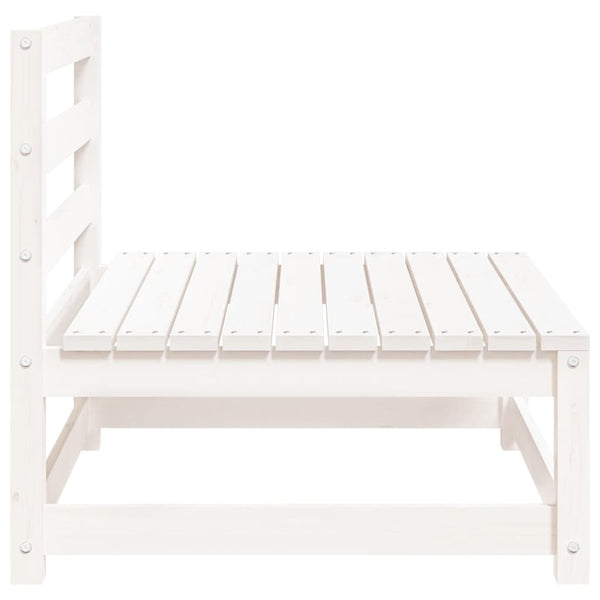 Gartensofa ohne Armlehnen, Weißes Kiefernholz