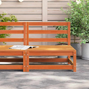 Gartensofa ohne Armlehnen, Wachsbraun