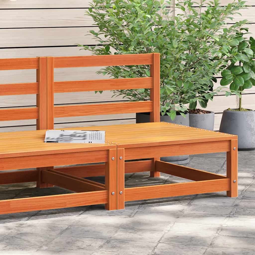 Gartensofa ohne Armlehnen, Wachsbraun