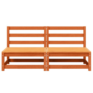 Gartensofas ohne Armlehne, 2er Set, Kiefer