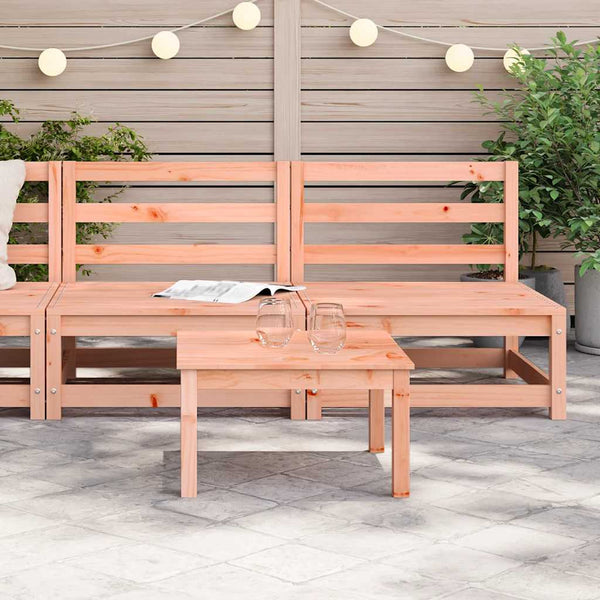Gartensofa ohne Armlehnen 2er Set Douglasienholz