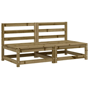 Gartensofas ohne Armlehnen 2er Set Kiefer