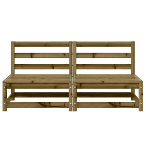 Gartensofas ohne Armlehnen 2er Set Kiefer