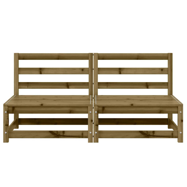Gartensofas ohne Armlehnen 2er Set Kiefer