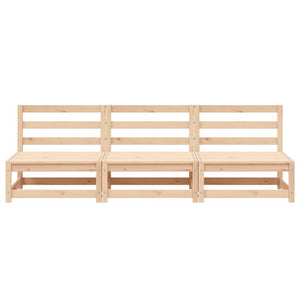 vidaXL Canapés de jardin sans accoudoirs 3 pcs 70x70x67 cm Bois de pin massif