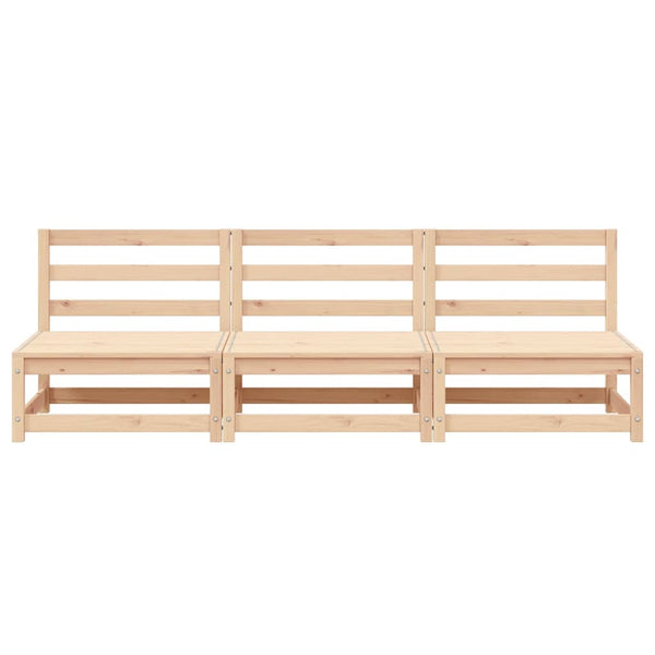 vidaXL Canapés de jardin sans accoudoirs 3 pcs 70x70x67 cm Bois de pin massif