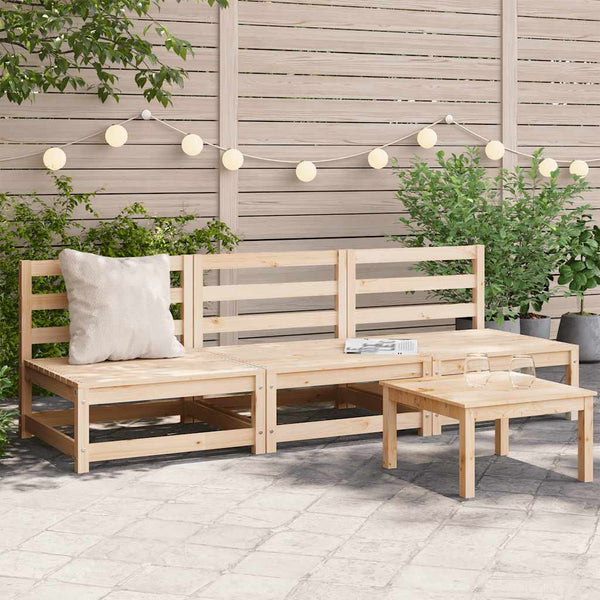 vidaXL Canapés de jardin sans accoudoirs 3 pcs 70x70x67 cm Bois de pin massif