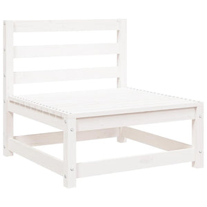 Gartensofas ohne Armlehnen 3er Set Weiß