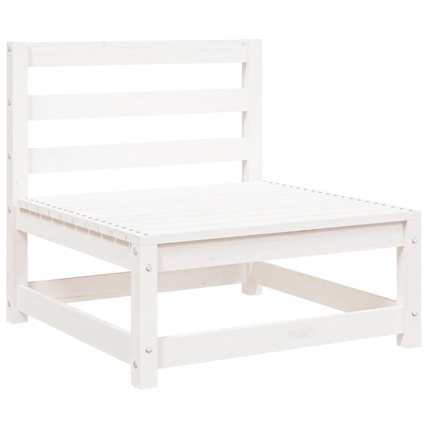 Gartensofas ohne Armlehnen 3er Set Weiß